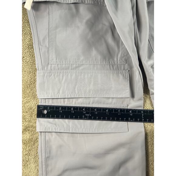 NWT Nova Men Relaxed Flare 8 Pockets Cargo Pants, Gray, Size: Large - Picture 7 of 11